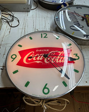 Coca-Cola Drink Coca-Cola Soda Advertising Wall Clock White Red Green Silver picture