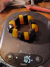 Vintage Art Deco Bakelite Two Tone Stretch Panel Bracelet Chunky 105g Heavy picture