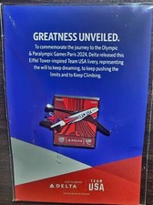 Delta Air Lines Team USA Paris 2024 Olympics Airplane Livery Collectible Pin picture