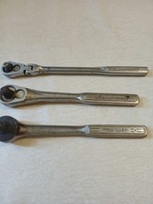 3pc Vintage Craftsman USA Quick Release Ratchets. V series, 1/2