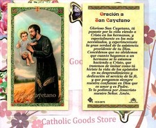 San Cayetano - Oracion a San Cayetano- Spanish - Laminated  Holy Card picture
