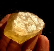 Libyan Desert Glass Meteorite Tektite impact Cintamani( 214 ct)Dimple Yellow Gem picture