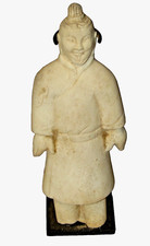 Antique Chinese Han Carved Marble Figure w/ Stand Minqgi c 206 BC-220 AD  8.5