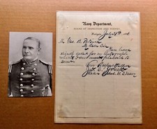 Civil War Union naval rear admiral JAMES JOUETT (1826-1902) autograph RARE picture