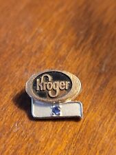 Kroger 10K Gold Filled Sapphire Employee Service Award Lapel Pin picture