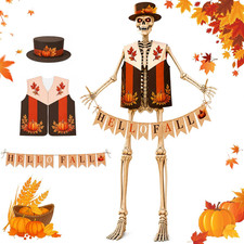 3Pcs 12Ft Skeleton Outfits,12 Ft Skeleton Fall Outfit Decor Accessories picture