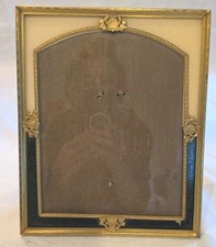 Antique French Eglomise Ormolu Picture Frame Gilt Bronze Enamel Louis XVI RARE picture