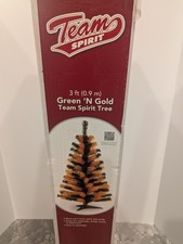 Vintage Team Spirit Green 'N Gold 3' Christmas Tree- Green Bay Packers- Sealed picture
