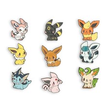 Pokemon Eevee Eeveelution Chonky Cute Enamel Pin Badge Lapel Brooch Set 9pcs picture