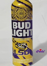 2022 LSU TIGERS BUD LIGHT ALUMINUM BEER BOTTLE-CAN LOUISIANA STATE NCAA FOOTBALL picture
