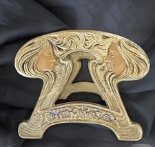 Antique/Vintage Art Nouveau Bronzed Cast Iron Bookend Adjustable picture