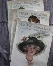 Three Sunday Magazines of New York Tribune Sept & Nov 1911 and Feb 1913 picture