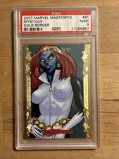 2007 Marvel Masterpieces Gold Border #61 Mystique PSA 9 Mint picture