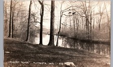 MULLET RIVER c1910 plymouth wi real photo postcard rppc wisconsin antique picture