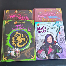 Disney Descendants Lot 4 Books: Mal's Spell Book I & II, Mal/Audrey Diaries picture