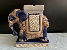 Vintage glazed ceramic /porcelain elephant picture