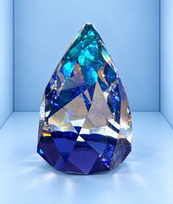 Vintage Swarovski Cone Rio Bermuda Blue Crystal Paperweight 010179 Retired picture
