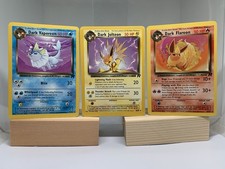 Vintage Dark Flareon Jolteon Vaporeon Set Pokemon Cards Near Mint picture