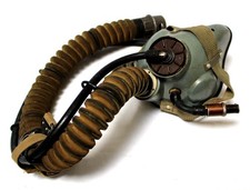 Vintage 1980s Soviet MiG Pilot Oxygen Mask KM-34 Military Factory Stamps #186 picture