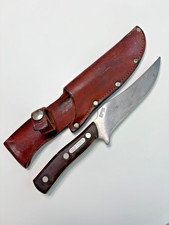 Vintage Schrade Old Timer 150T Fixed Blade Hunting Knife USA w/ Leather Sheath picture