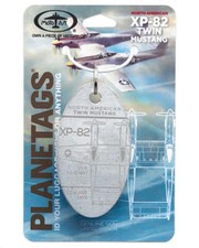 North American XP-82 Twin Mustang Tail #44-83887 WW2 Aluminum Plane Skin Bag Tag picture