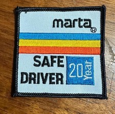 1990's  MARTA Transit Atlanta Georgia Safe Driver 20 Years Arm Bus Subway Patch picture
