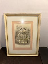 Vintage Les Modes Parisiennes French Fashion Print Framed 13x17 picture