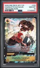 🔥POP 1🔥PSA 10 2026 ONE PIECE OP17 FR CHARLOTTE KATAKURI TREASURE RARE #103 picture