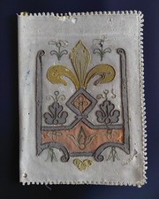 Antique Imperial Russian Handmade Felt Portfolio Folder c.1900 Heraldic Decor picture