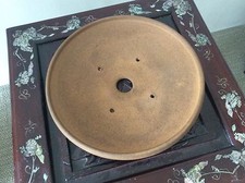 Japanese Bonsai Pot singed 水庄園 / W 25× H 4 [cm] 0.94kg picture