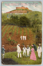 c1900s San Juan Hill Santiago Cuba Spanish American War Battle Sailors Postcard picture