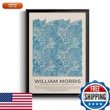 William Morris Wall Art Collection Blue Marigold Illustration (1875) Framed picture
