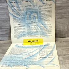 Ken Lloyd Jeweler 1952 Advertising Calendar Multicolor Collectible With Elves picture