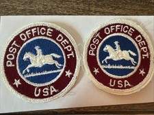 (2) Vintage Pre 1971 USA Post Office Department Patches ~ BLOWOUT PRICE picture