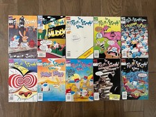 THE REN AND STIMPY SHOW COMIC LOT 10 ISSUES MARVEL COMICS CARTOON CULT CLASSIC picture
