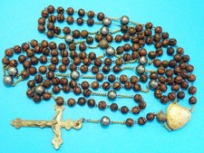 AMAZING antique FRENCH monastery ROSARY / 15 DECADE ROSARY / 150 CM / LOURDES picture