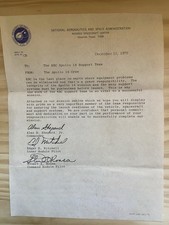 APOLLO 14 KSC SUPPORT TEAM MEMBER LETTER WITH ORIGINAL ISSUED ENVELOPES picture