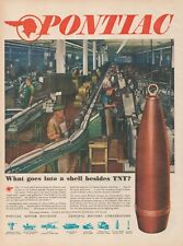 1945 Pontiac Automobile What Goes Into A 155 mm Shell Besides TNT WW2 Print Ad picture