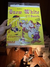 Vintage Panini Disney Snow White and the 7 Dwarfs Sticker Album Unused SEALED picture