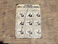 CRANE AND DERRICK SIGNALS SIGN  picture