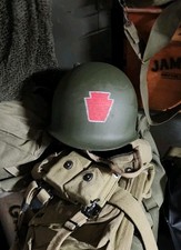 WWII M1 US GI helmet shell - swivle bale - 28th Division picture