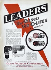1930 Ad Casco Products Co Bridgeport CT Auto Vis-O-Lite Cigar Lighters picture