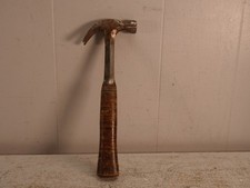 Vintage 1958 Cotter & Co. Chicago Stacked Leather Grip Hammer 16oz (Estwing) picture