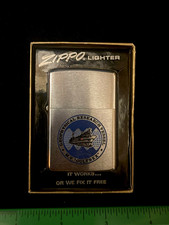 Gulf Advertising Zippo Lighter Silver/Orange/Blue Gas & Oil Theme w/ Box picture