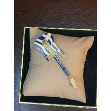 Vintage 1996 Atlanta Olympics Greece Guitar Enamel Pin Gold Tone Collectible picture