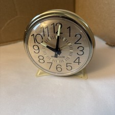 Vintage Westclox Glow in Dark hands. Wind Up Alarm Clock. Works picture