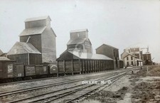 c1910 SOO LINE Railway Depot DRAKE ND NORTH DAKOTA RPPC Photo Postcard COPY picture