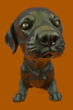 Adorable Labrador puppy Bronze Art Deco Sculpture Figurine Dog Statue Gift sale picture