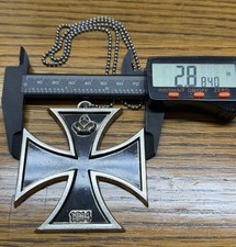 Vintage 1960’s 1914 Surfer Maltese Cross Necklace Biker Iron Cross Japan picture