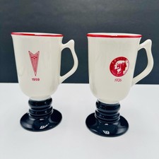Vintage Set of 2 Buntingware Pontiac Emblem Hall Coffee Mugs Cups picture
